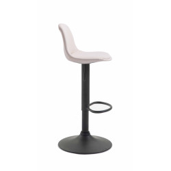 Tabouret de bar Kiel, tissu crème