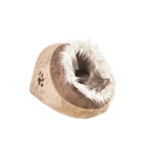 TRIXIE Abri Douillet Minou pour Chat - Beige - 35 ◊ 26 ◊ 41 cm