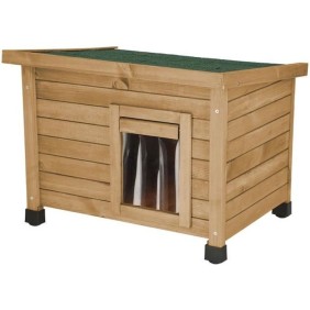 KERBL Maison pour chat Rustica 57x42x45cm - Bois