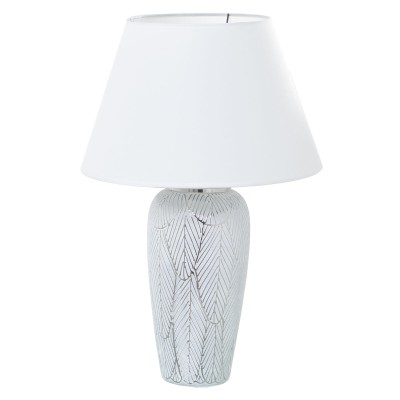 Lampe de bureau Alexandra House Living Blanc Argenté Céramique 40 W 15 x 37 x 15 cm