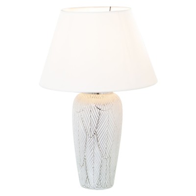 Lampe de bureau Alexandra House Living Blanc Argenté Céramique 40 W 15 x 37 x 15 cm