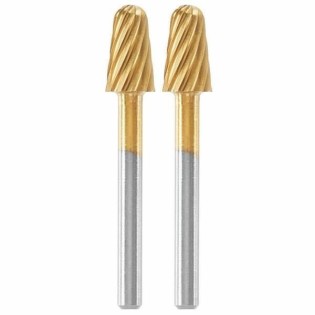 Lot de 2 fraises acier rapide haute longévité Dremel Max 117 - ш 6,4mm bout rond