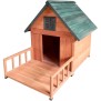 Niche en sapin LAIKA - 96x150x110cm - Pour chien - Bois