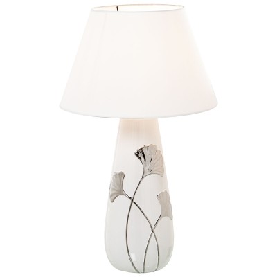 Lampe de bureau Alexandra House Living Blanc Argenté Céramique 60 W 16 x 45 x 16 cm