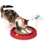 CAT IT Cuircuit 3 en 1 avec balle et planche a griffer - ÿ 36 cm - Rouge - Pour chat