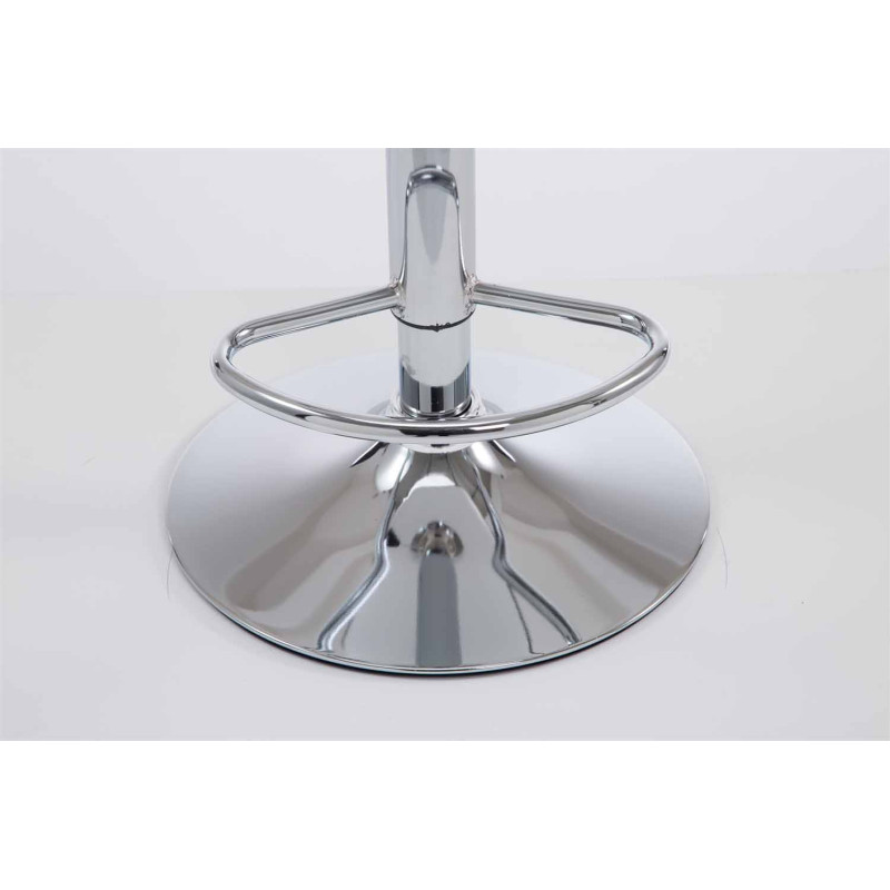 Lot de 2 tabourets de bar Las Vegas V2 simili cuir chrome bordeaux rouge