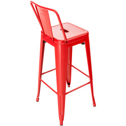 Ensemble de 4 tabourets de bar Mason rouge