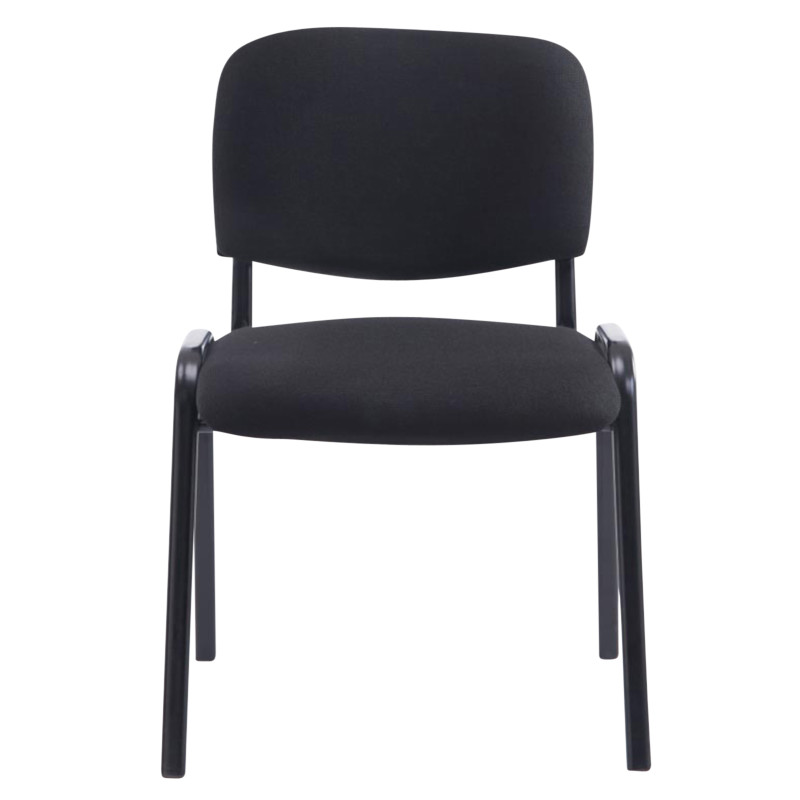 Lot de 4 chaises XL Ken tissu noir