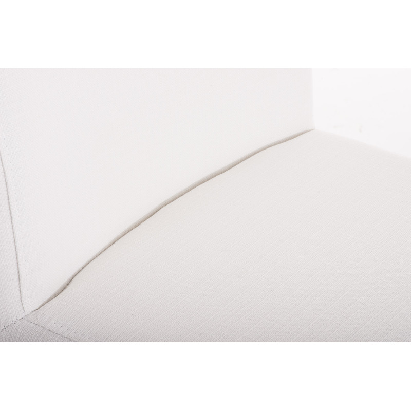 Tabouret de bar en tissu Paros blanc