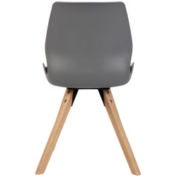 Chaise en plastique Luna grise