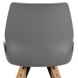 Chaise Luna, en plastique, grise