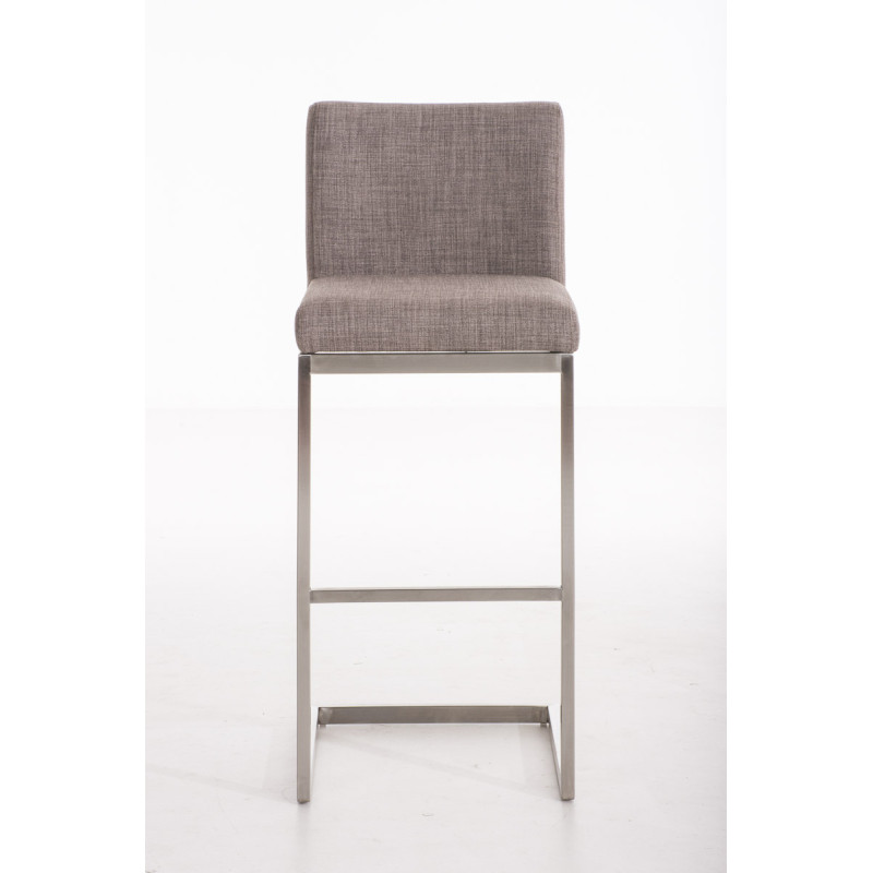 Tabouret de bar en tissu Paros gris