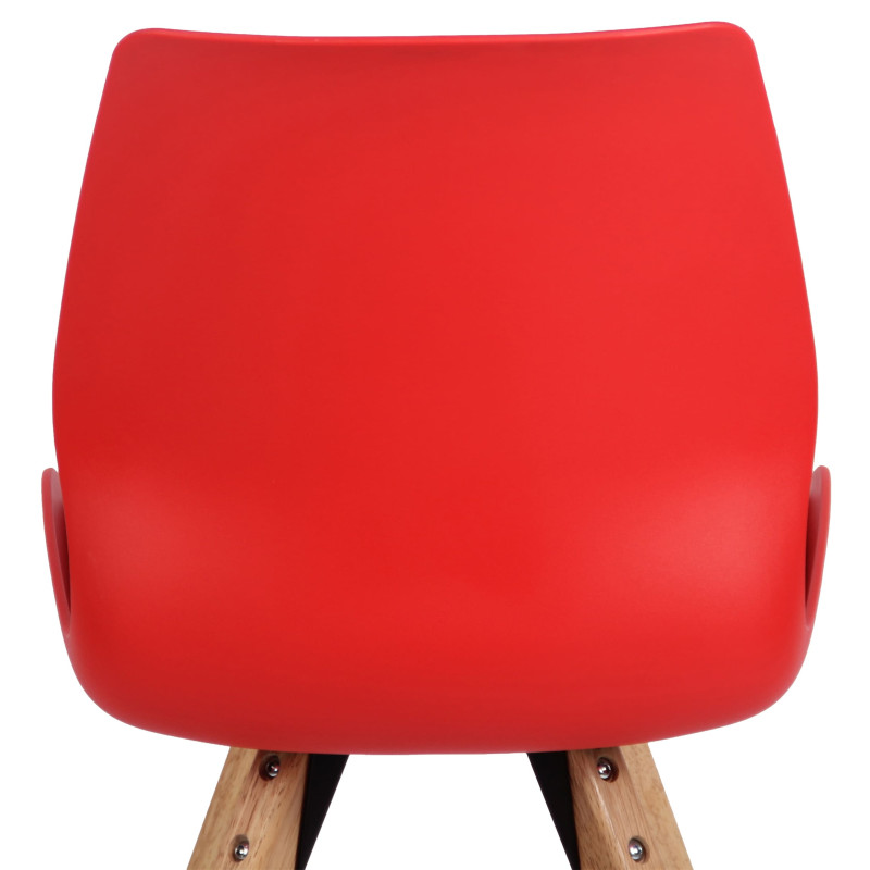 Chaise en plastique Luna rouge