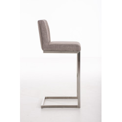 Tabouret de bar en tissu Paros gris