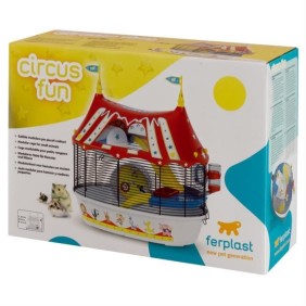 FERPLAST Cage Pour hamster Circus Fun 49,5x34x42,5 cm - Rouge -