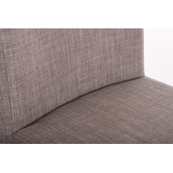 Tabouret de bar en tissu Paros gris