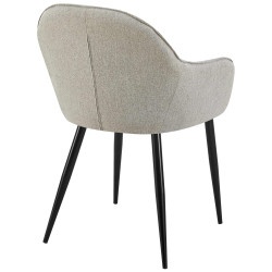 Ensemble de 2 chaises de salle à manger Boise, tissu gris