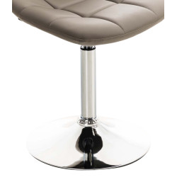 Lot de 2 chaises Emil, simili cuir taupe