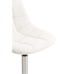 Lot de 2 chaises Emil, simili cuir blanc