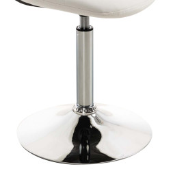 Lot de 2 chaises Emil, simili cuir blanc