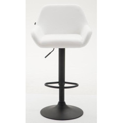 Lot de 2 tabourets de bar Braga simili cuir blanc
