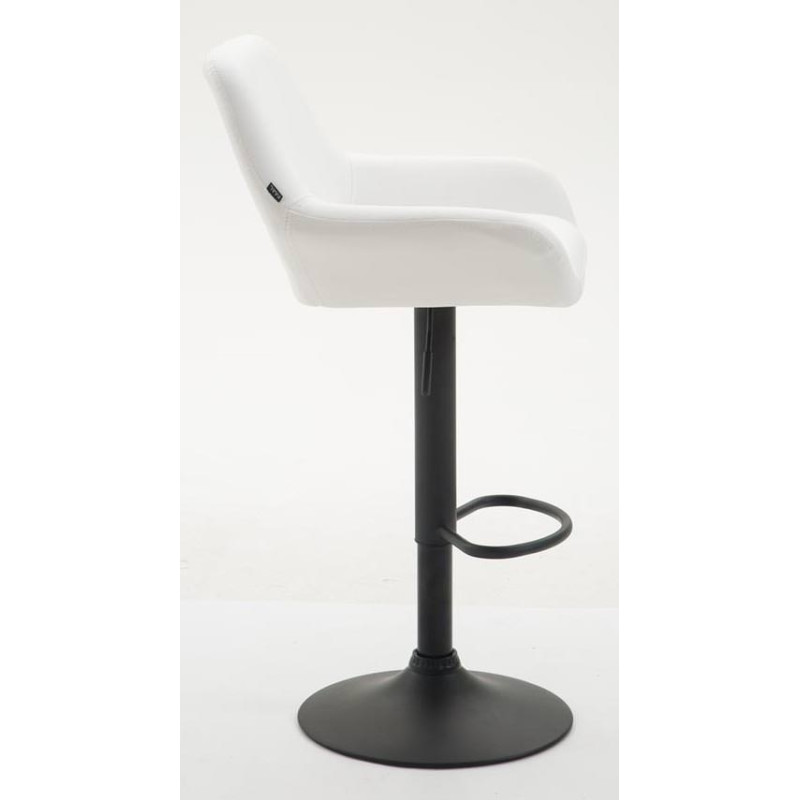 Lot de 2 tabourets de bar Braga simili cuir blanc