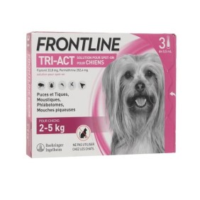 FRONTLINE 3 pipettes Tri-Act - Pour chien de 2 a 5 kg