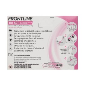 FRONTLINE 3 pipettes Tri-Act - Pour chien de 2 a 5 kg