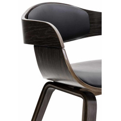 Lot de 2 chaises Kingston, simili cuir noir/gris