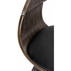 Ensemble de 2 chaises Kingston, similicuir, noir/gris