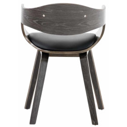 Lot de 2 chaises Kingston, simili cuir noir/gris