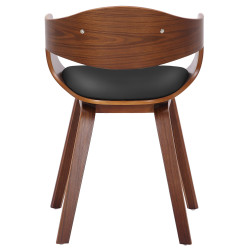 Lot de 2 chaises Kingston, simili cuir, noyer/noir