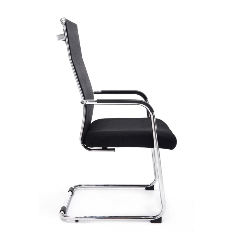 Lot de 2 chaises visiteurs Brenda noires