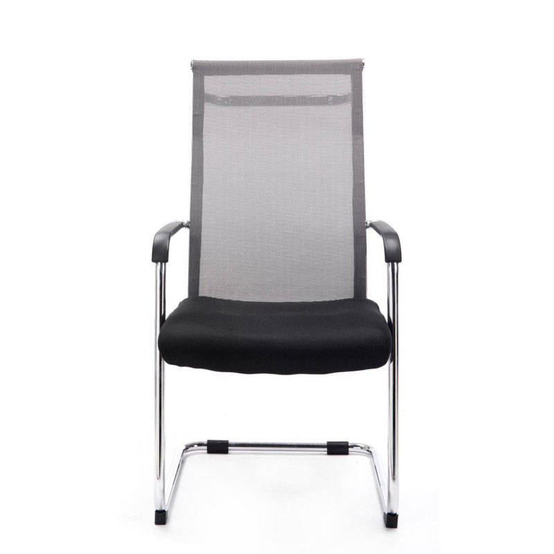 Lot de 2 chaises visiteurs Brenda gris