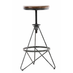 Lot de 2 tabourets de bar Karla argent