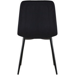 Ensemble de 4 fauteuils Dijon en velours noir