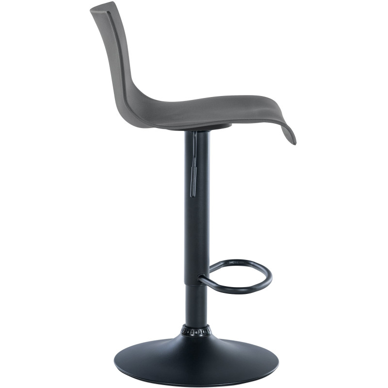 Tabouret de bar en plastique Branford gris