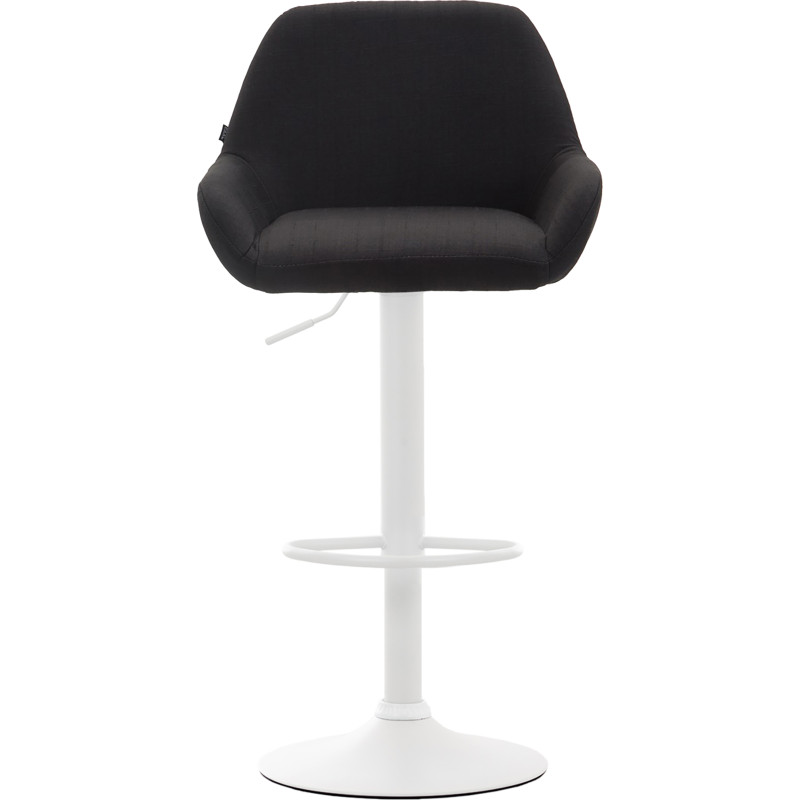 Tabouret de bar Braga en tissu noir