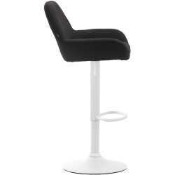 Tabouret de bar Braga en tissu noir