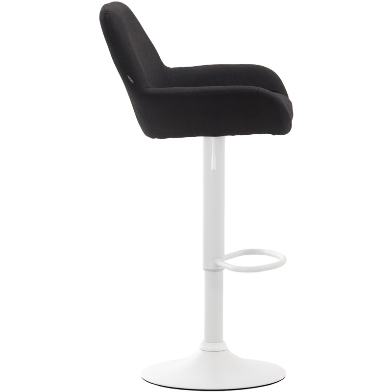 Tabouret de bar Braga en tissu noir