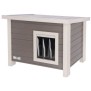 Maison pour chat - KERBL - ECO Eli - Gris / Blanc - 57 x 45 x 43 cm