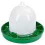 Nourrisseur plastique poules - KERBL - 24 cm - ÿ30 cm - 2,5 kg - Blanc / Vert