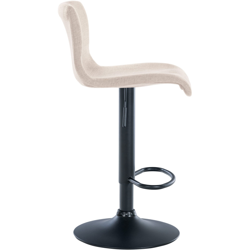 Tabouret de bar en tissu Branford crème