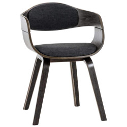 Lot de 2 chaises Kingston en tissu gris/gris foncé