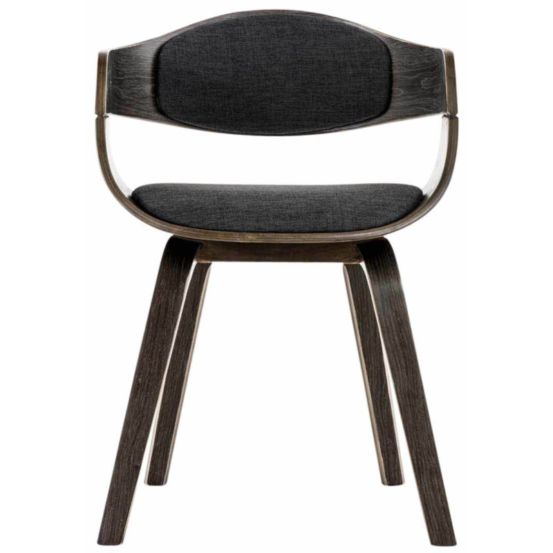 Lot de 2 chaises Kingston en tissu gris/gris foncé