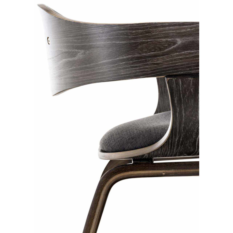 Lot de 2 chaises Kingston en tissu gris/gris foncé