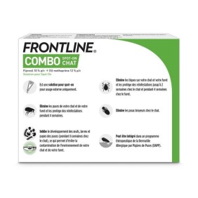 FRONTLINE Combo Chats et Furets - 3 pipettes - Puces tiques et poux