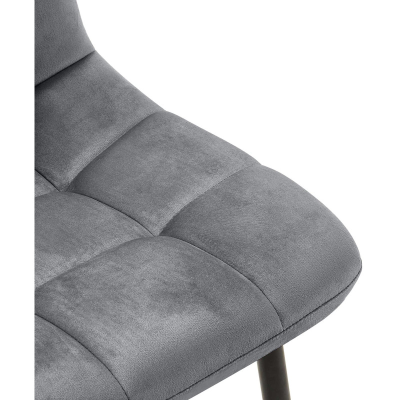 Ensemble de 4 chaises de salle à manger Antibes gris foncé