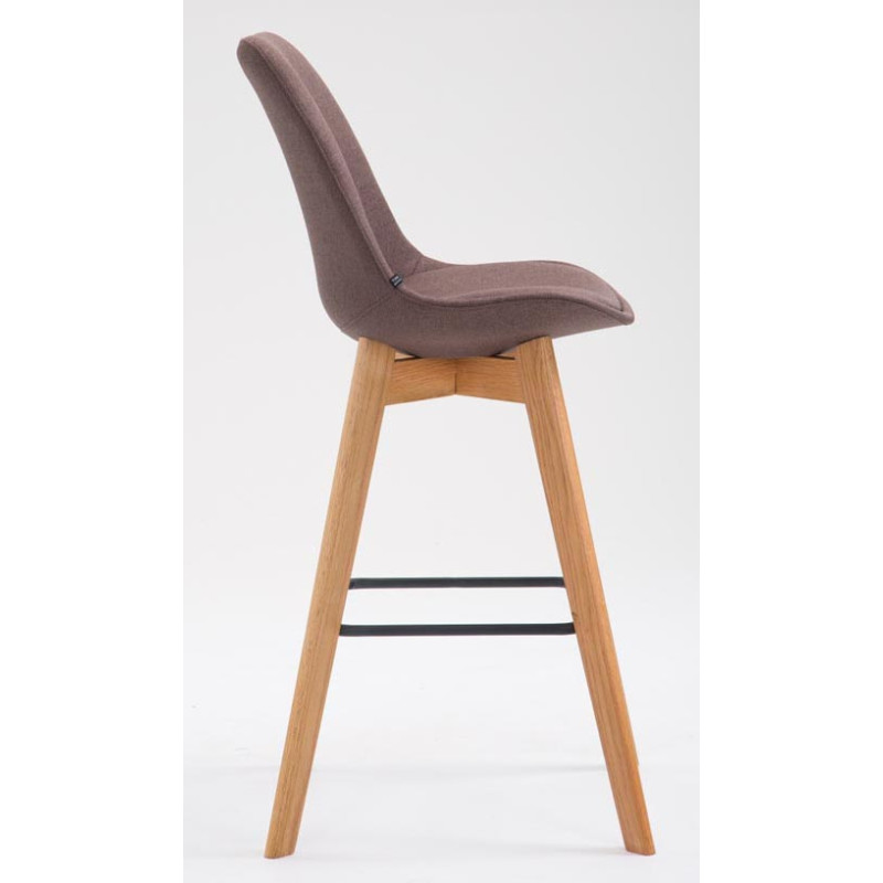 Lot de 2 tabourets de bar Metz tissu natura brun