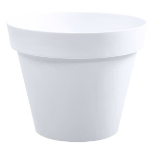 EDA Pot de fleur rond Toscane - Ш 30 x H 26 cm - 10 L - Blanc